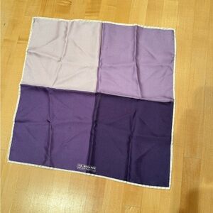 JZ Richards Men’s Silk Purple Windowpane Pocket Square